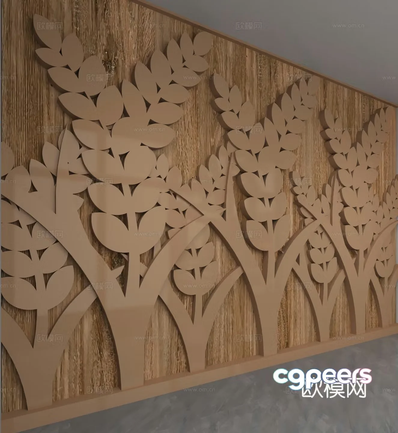 Modern background wall 3d model