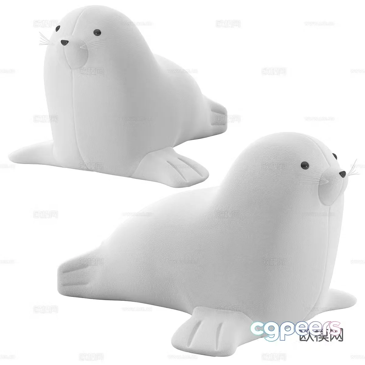Seal stuffed toy 3d model