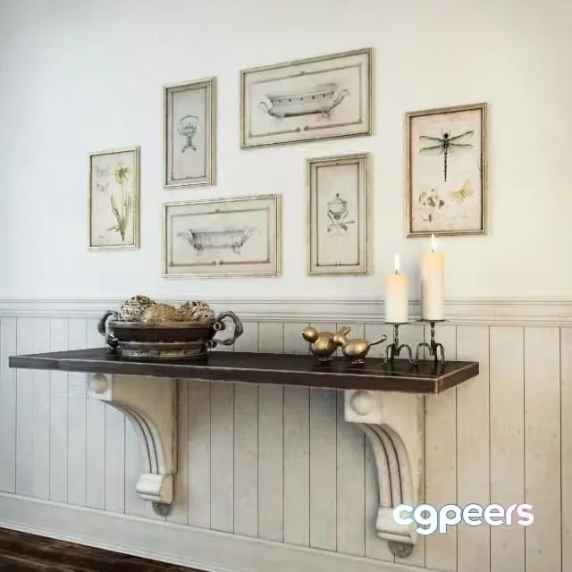 3ds Max Free – Decorative set, Wall set, Home decor