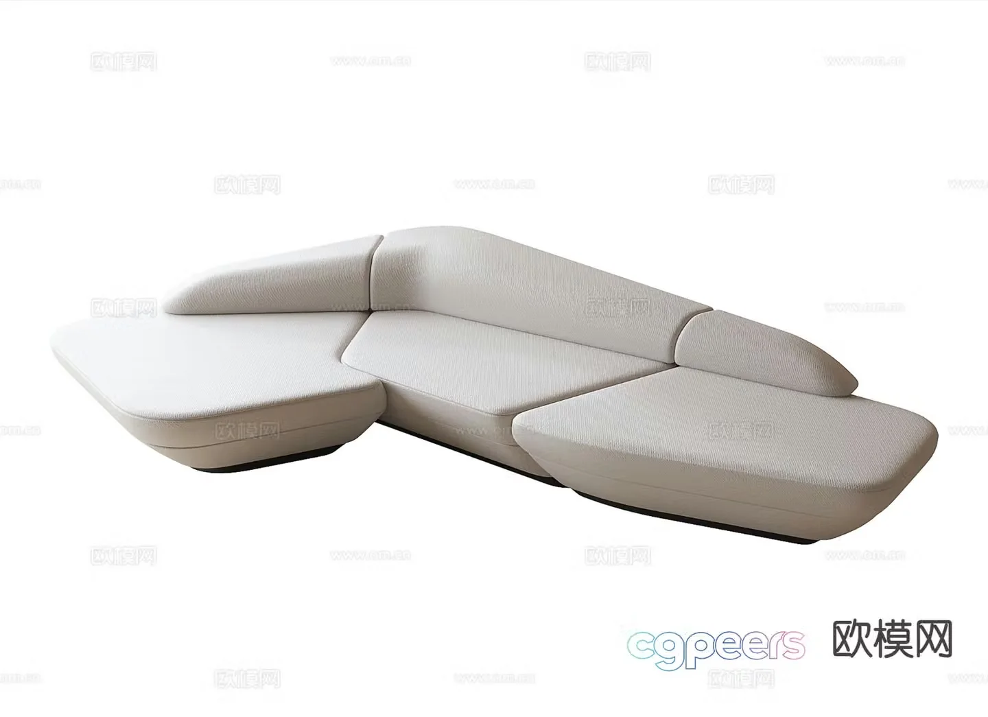 Special shaped sofa curved sofa 3d model
