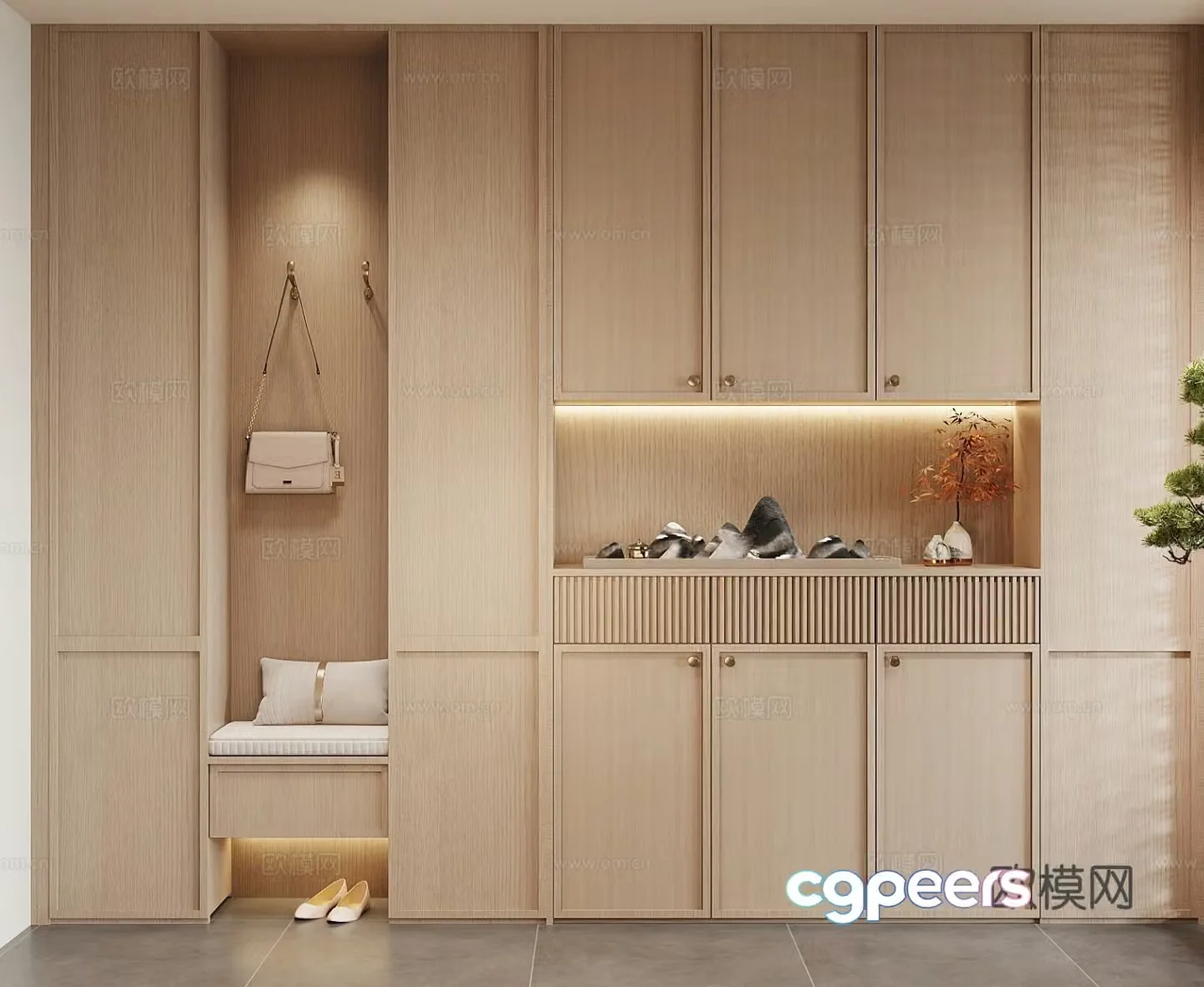 New Chinese shoe cabinet 3D model