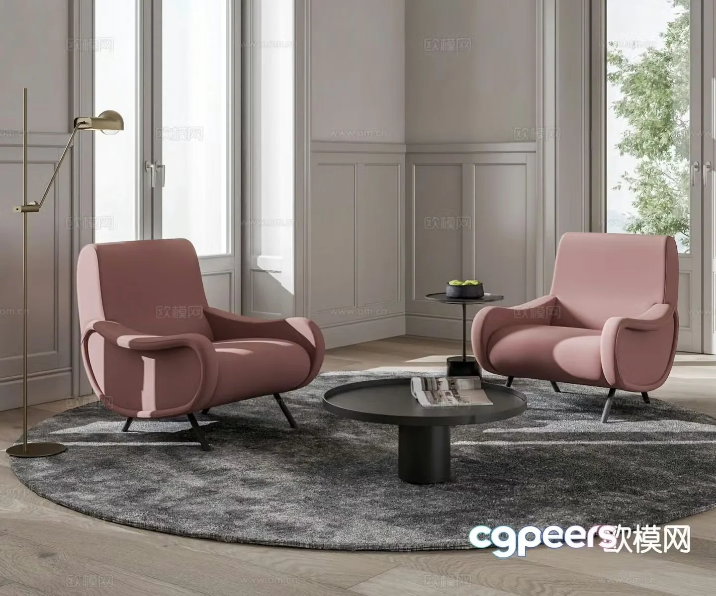 Cassina Lady armchair single sofa chair lady chair 3d model