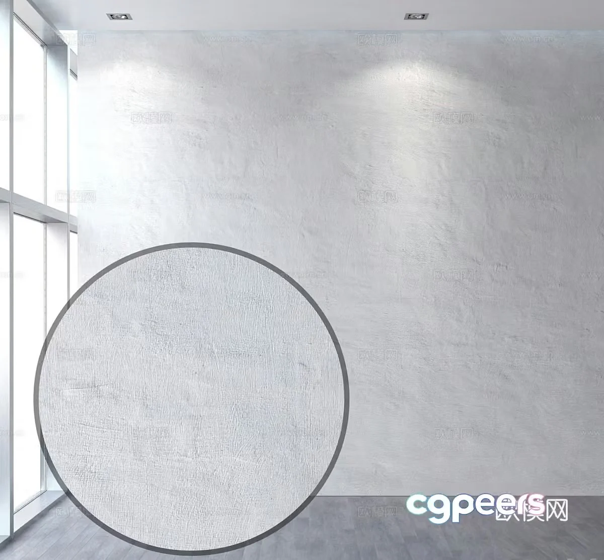 Modern microcement coating 3d model