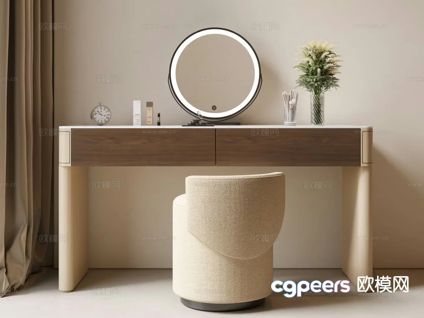 Modern dressing table 3d model