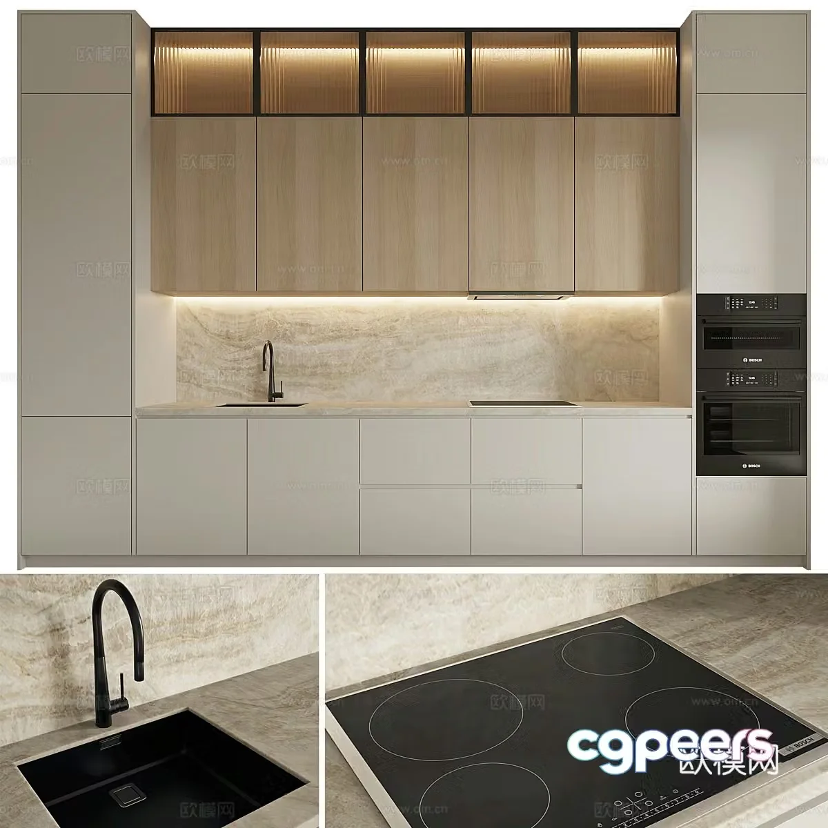 Modern Italian minimalist cabinet 3d model