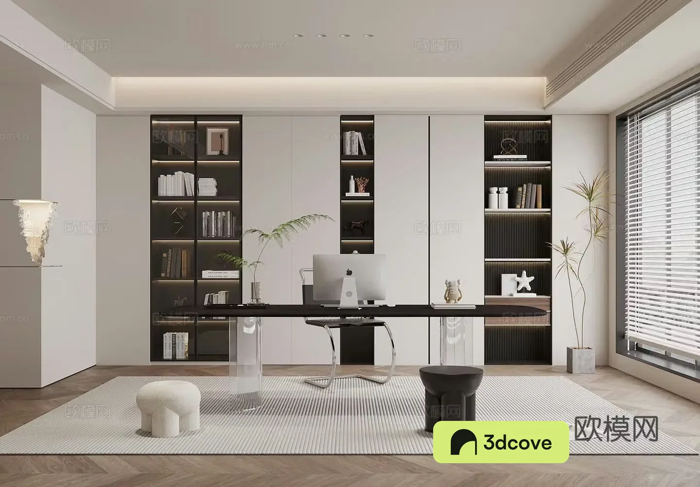 Modern study desk and chair