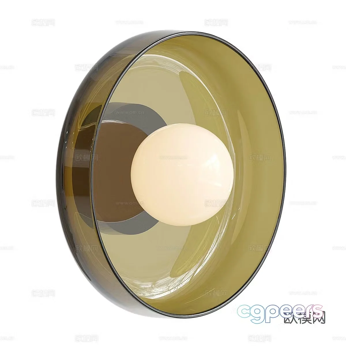 Modern Cream Style Walter Retro Bauhaus Ceiling Light 3D Model