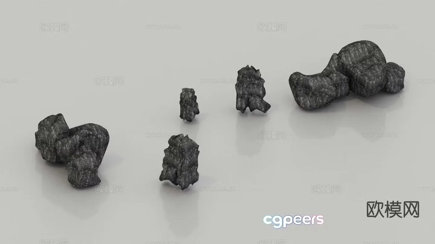 stone rock stone 3d model