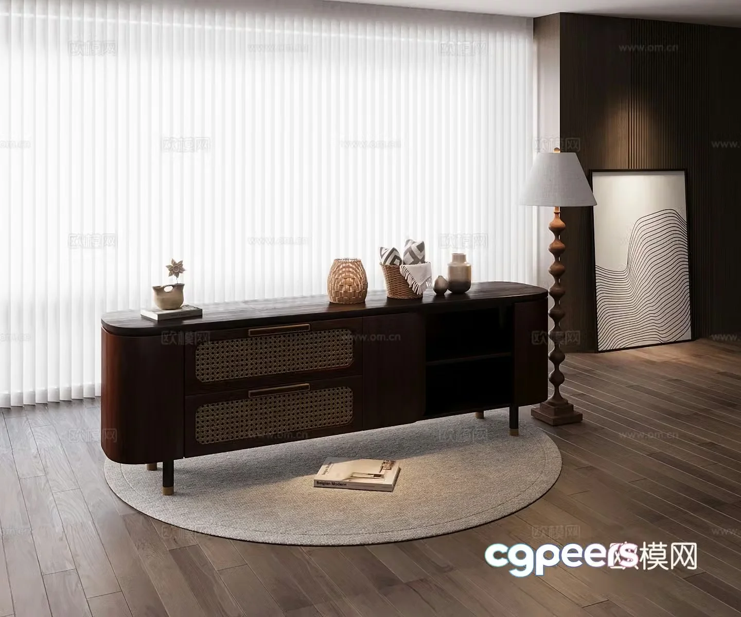 3D model of the medieval TV cabinet