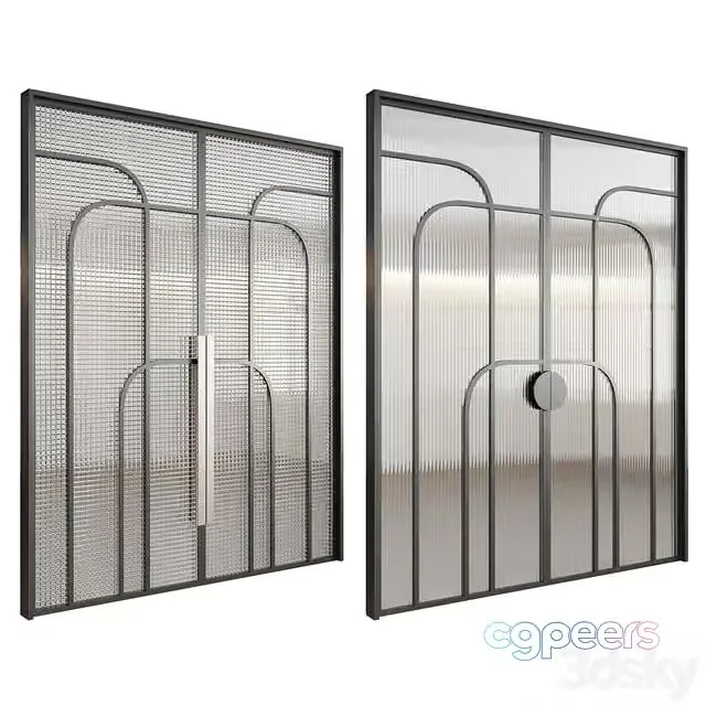 3ds Max Free – Embossed glass doors №2