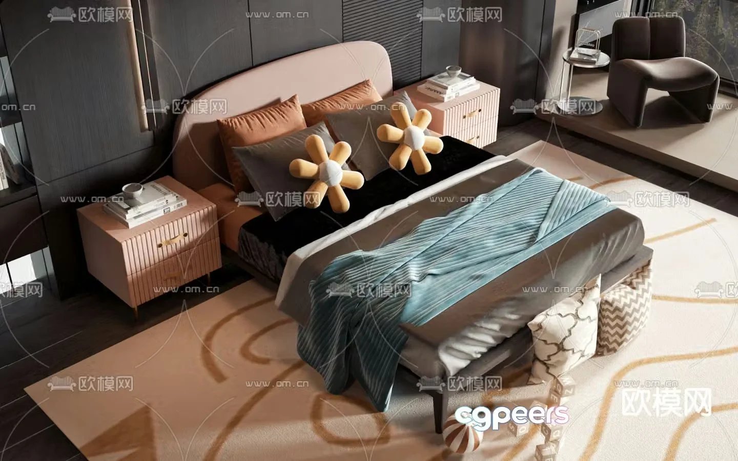 princess bed children’s bed 3d model