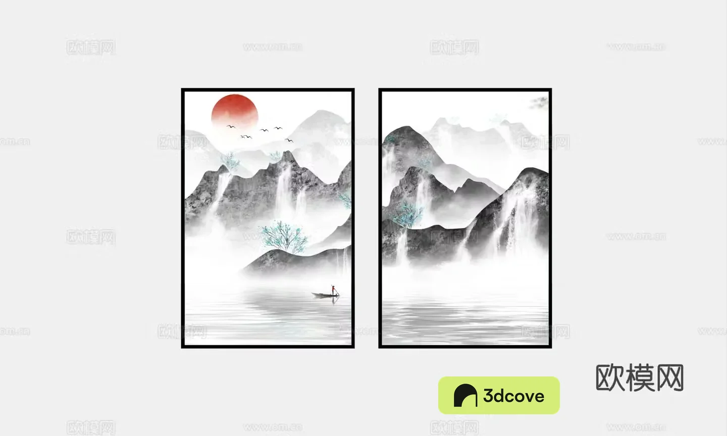 New Chinese style decorative painting landscape painting hanging painting
