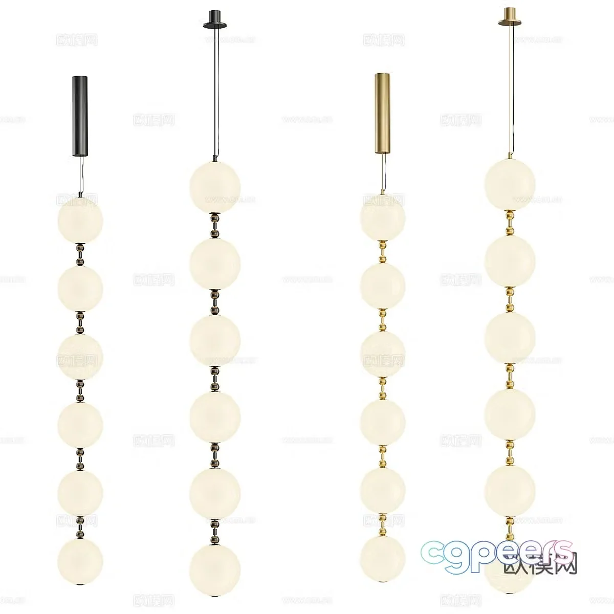 New Chinese style light luxury centervet series chandelier 3D model