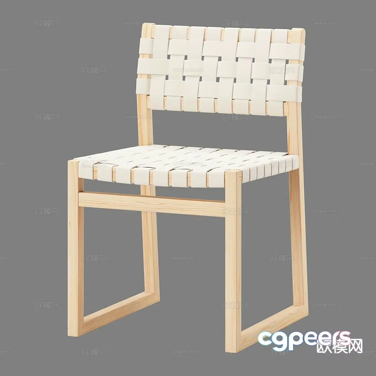 Nordic rattan chair leisure chair 3d model