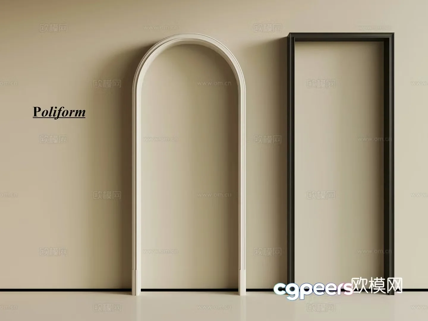 Modern door frame Door hole Pass 3D model