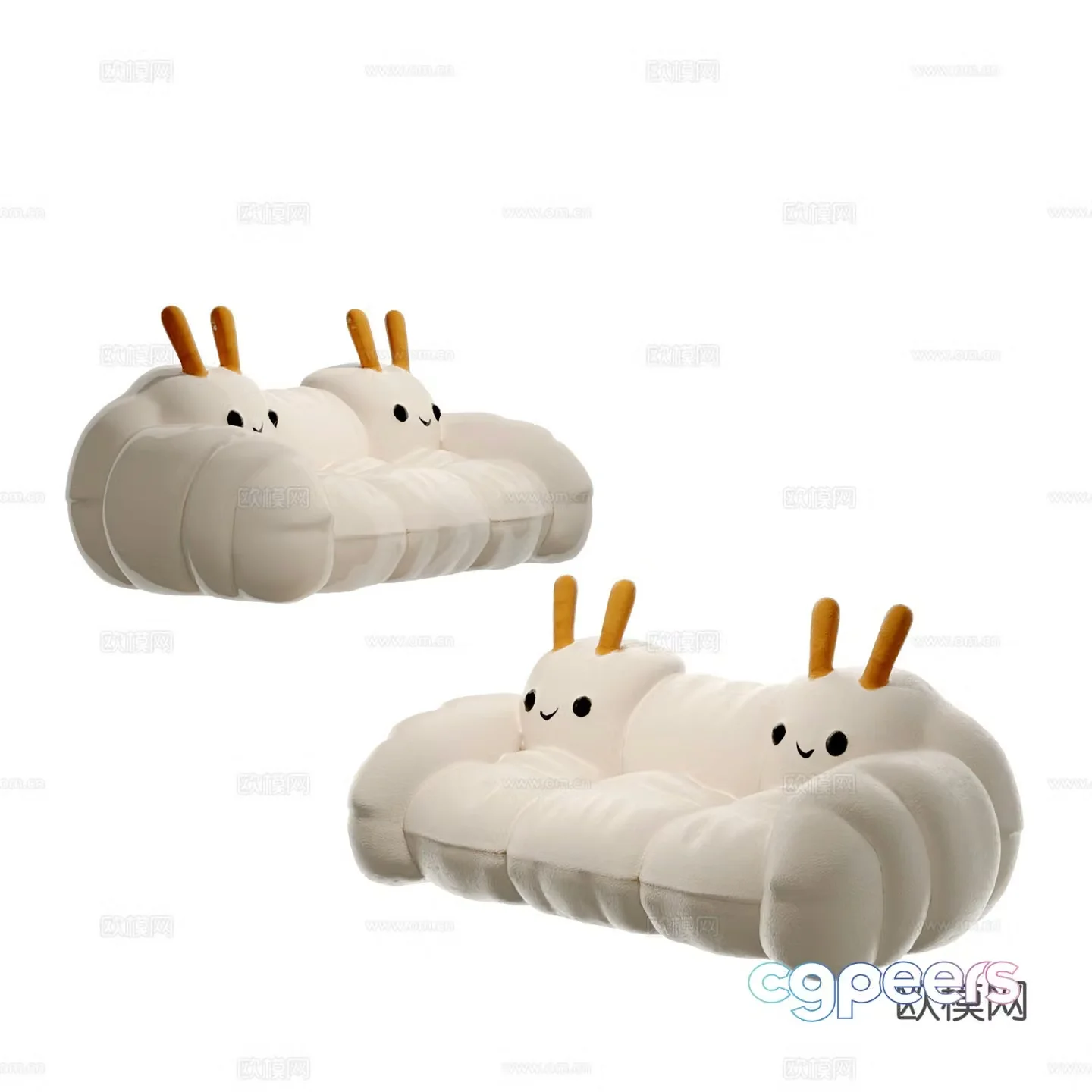Children’s sofa cartoon sofa 3d model