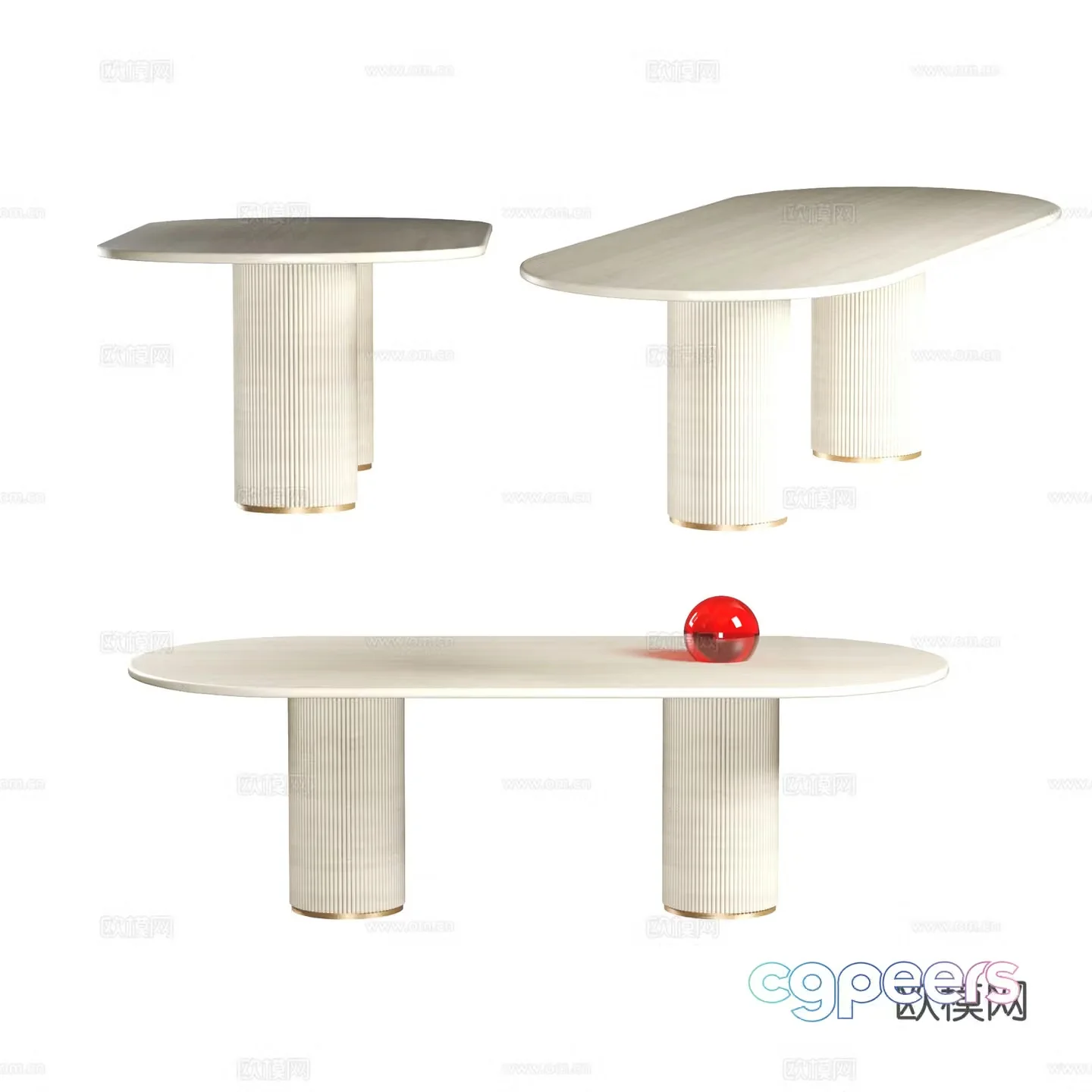 Modern dining table 3d model