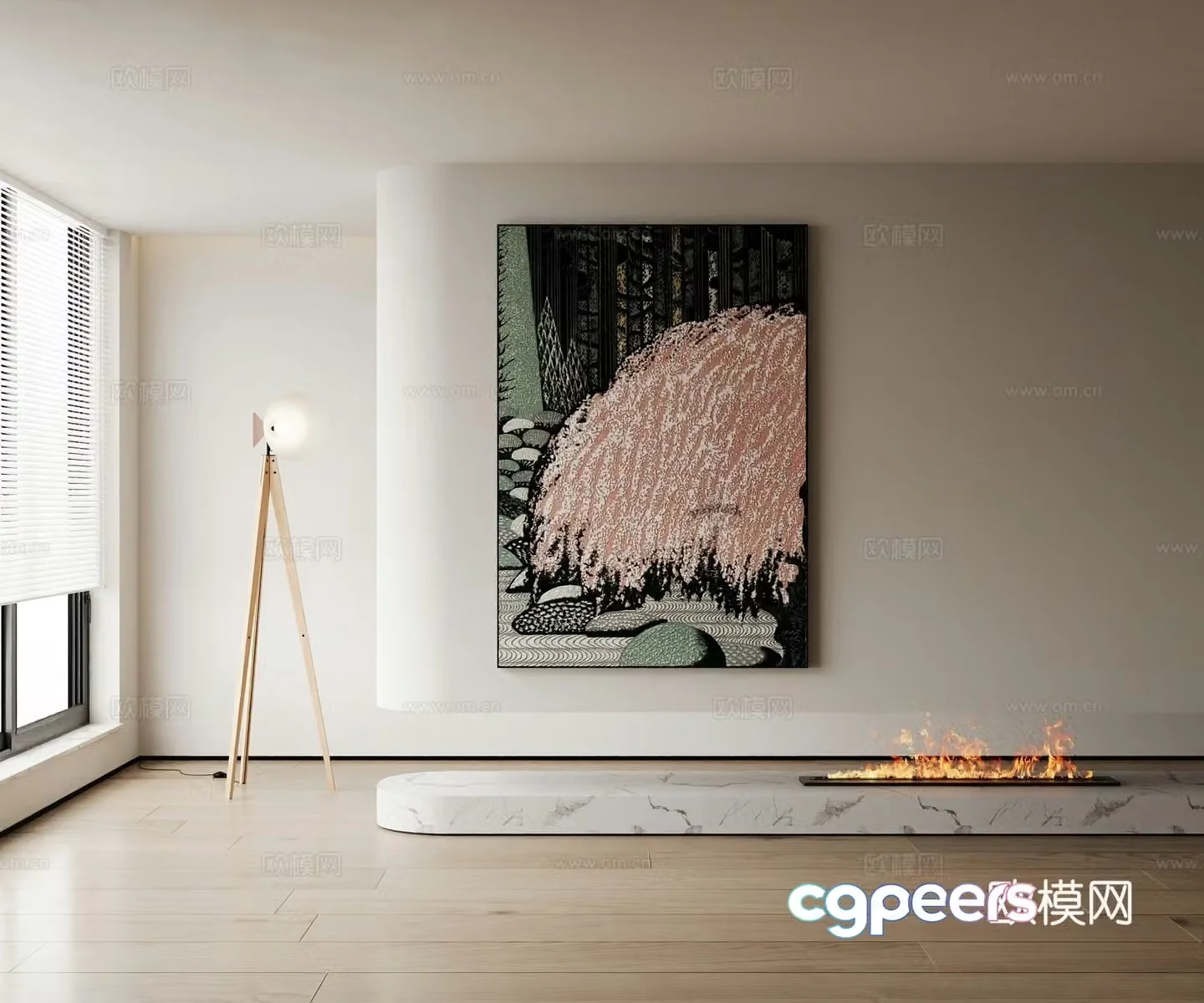 Modern decorative painting 3d model