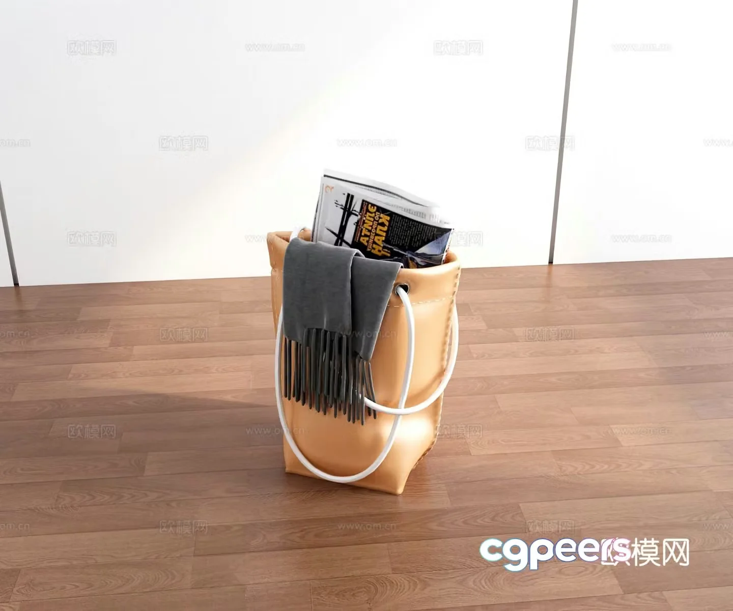 Modern bag decorative bag cloth bag 3d model