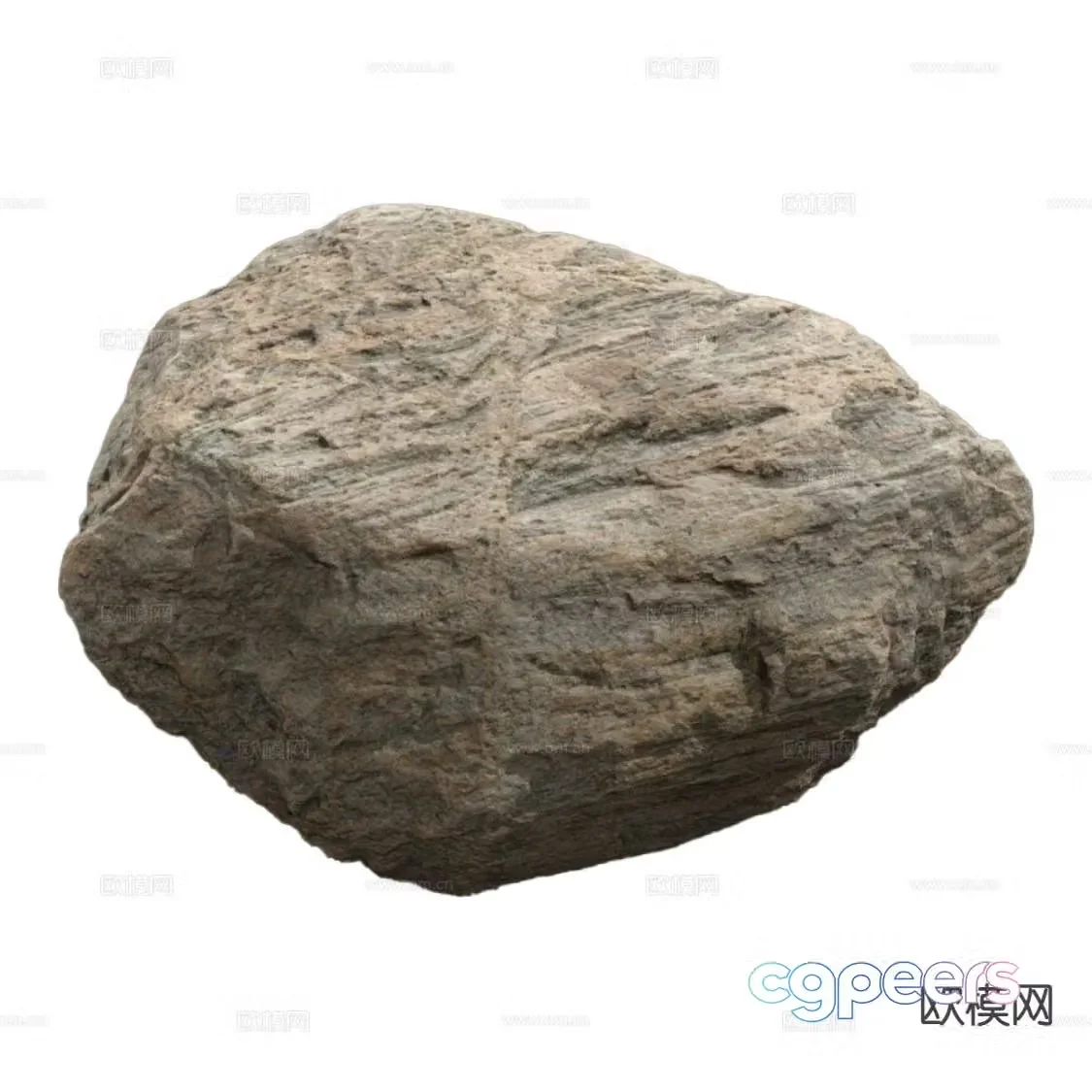 modern rock granite 3d model
