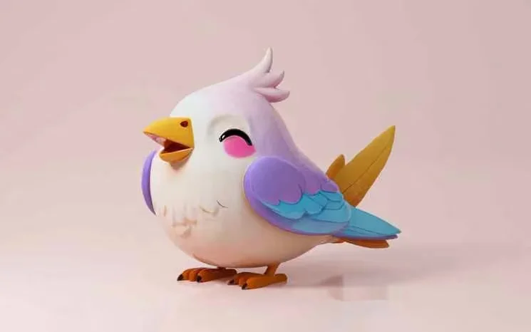 A Cartoon Bird 3D Model – 5357 – VRAY Render