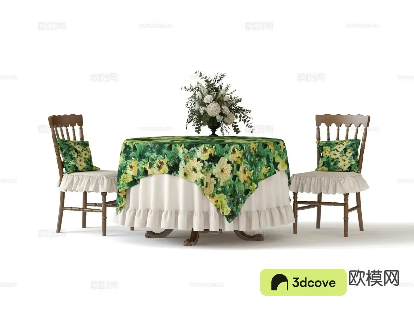 American round dining table and chairs tablecloth