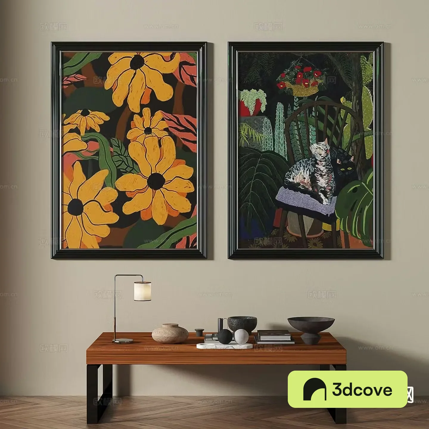 French retro painting flower oil painting decorative painting