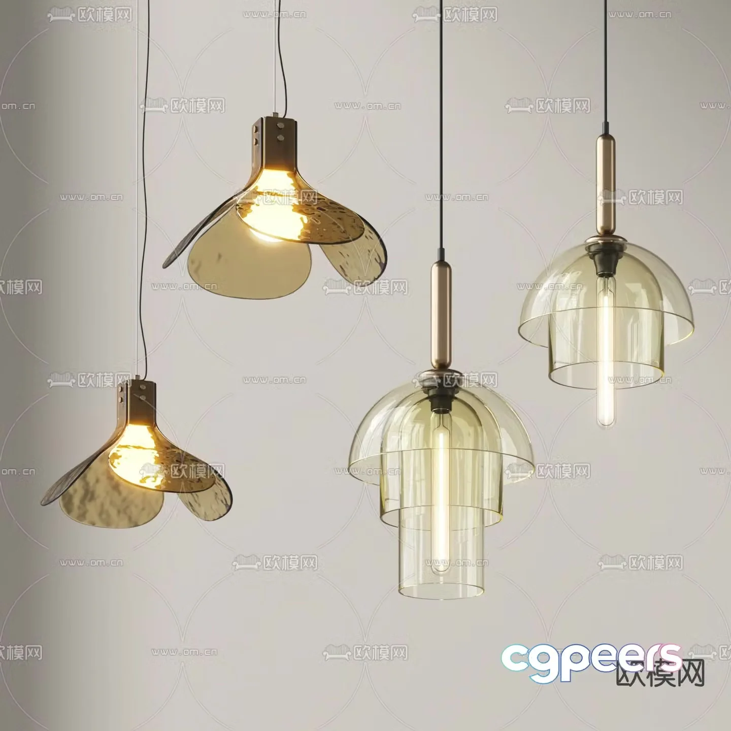 Nordic small chandelier bar chandelier 3d model