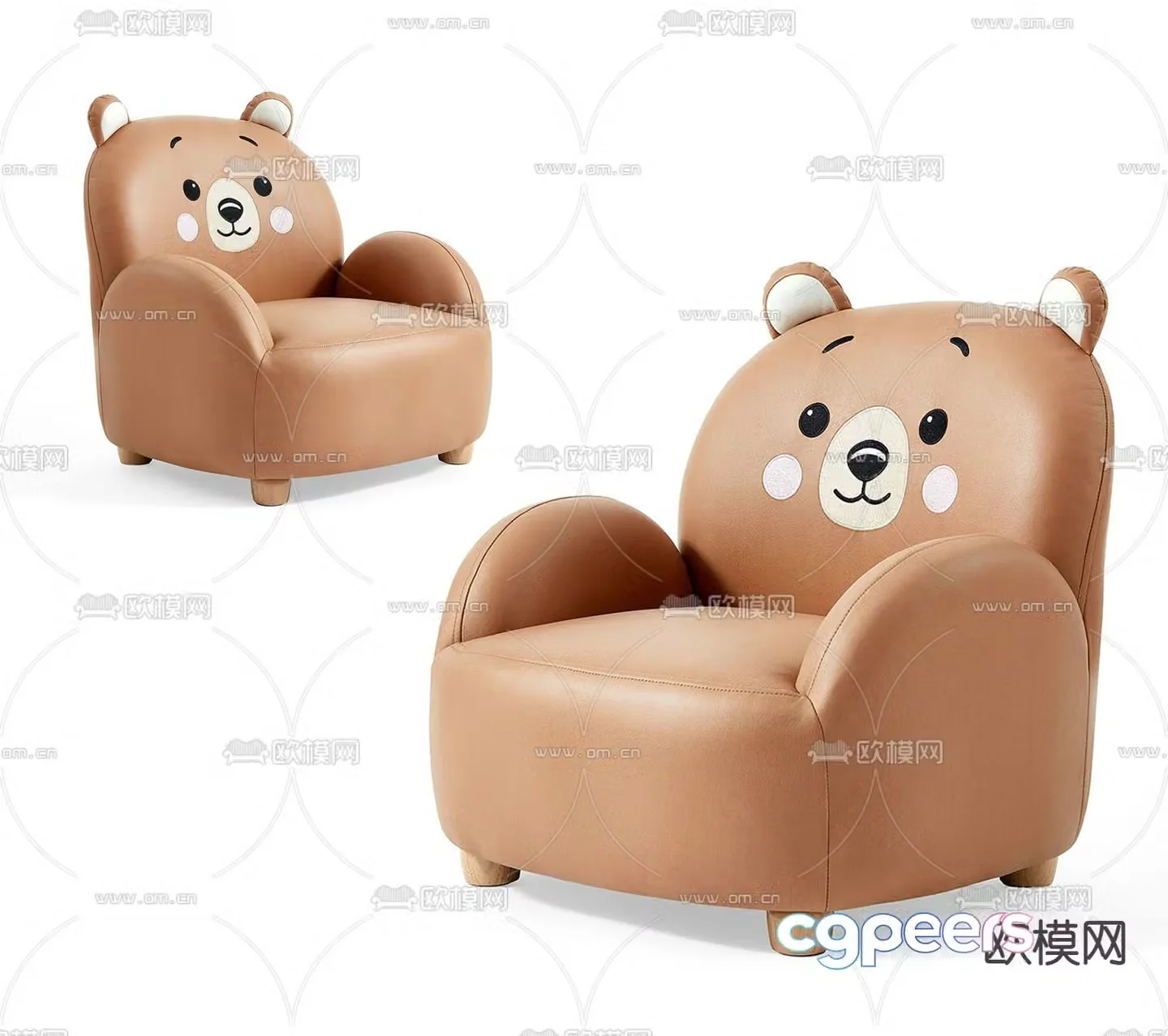 Children’s sofa lazy sofa baby bear chair 3D model