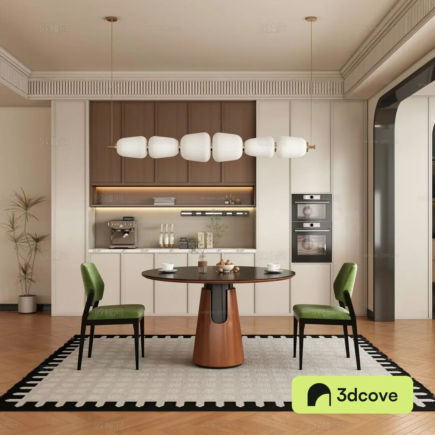 Modern medieval restaurant dining table and chair