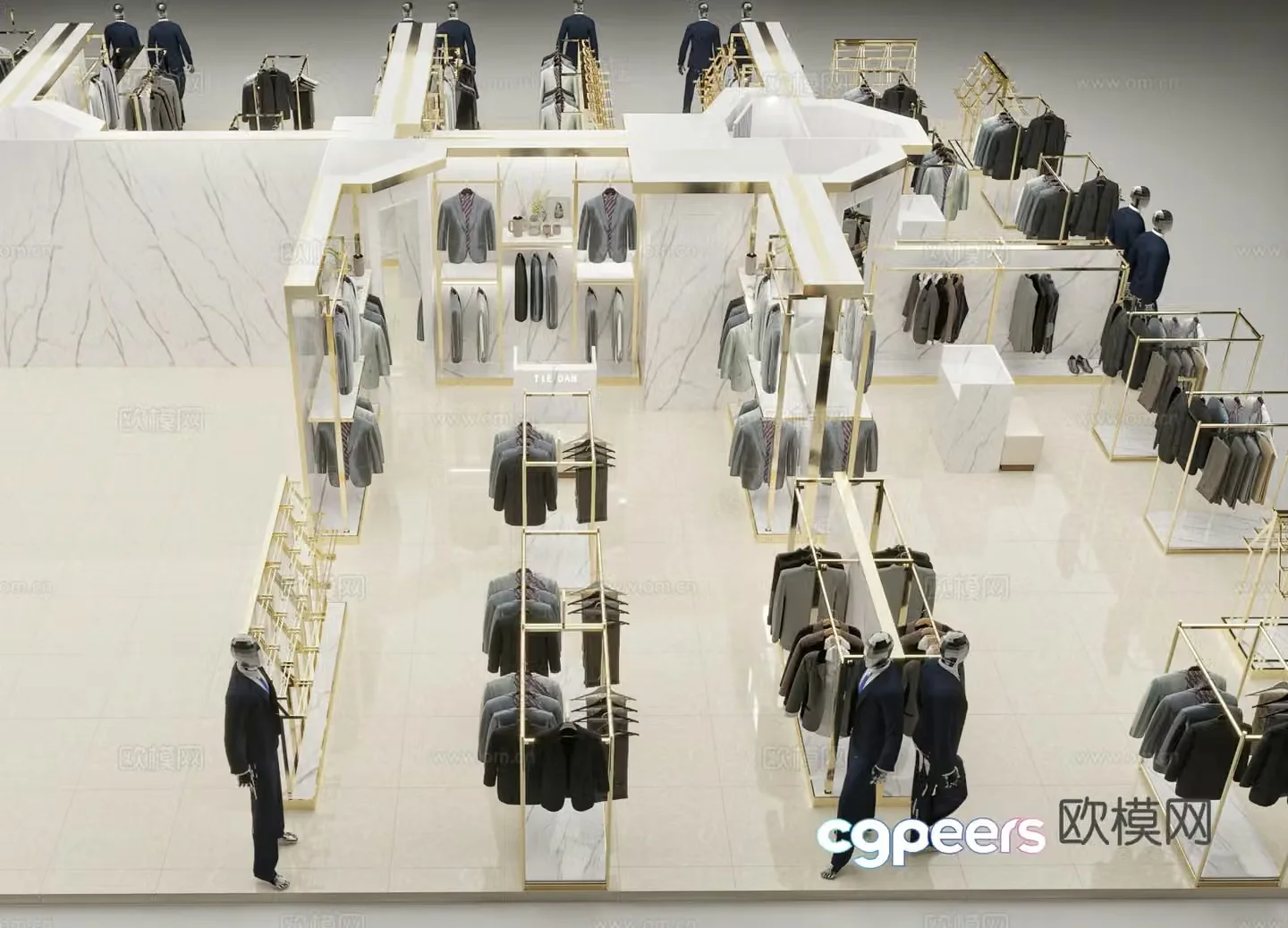Clothing store 3d model
