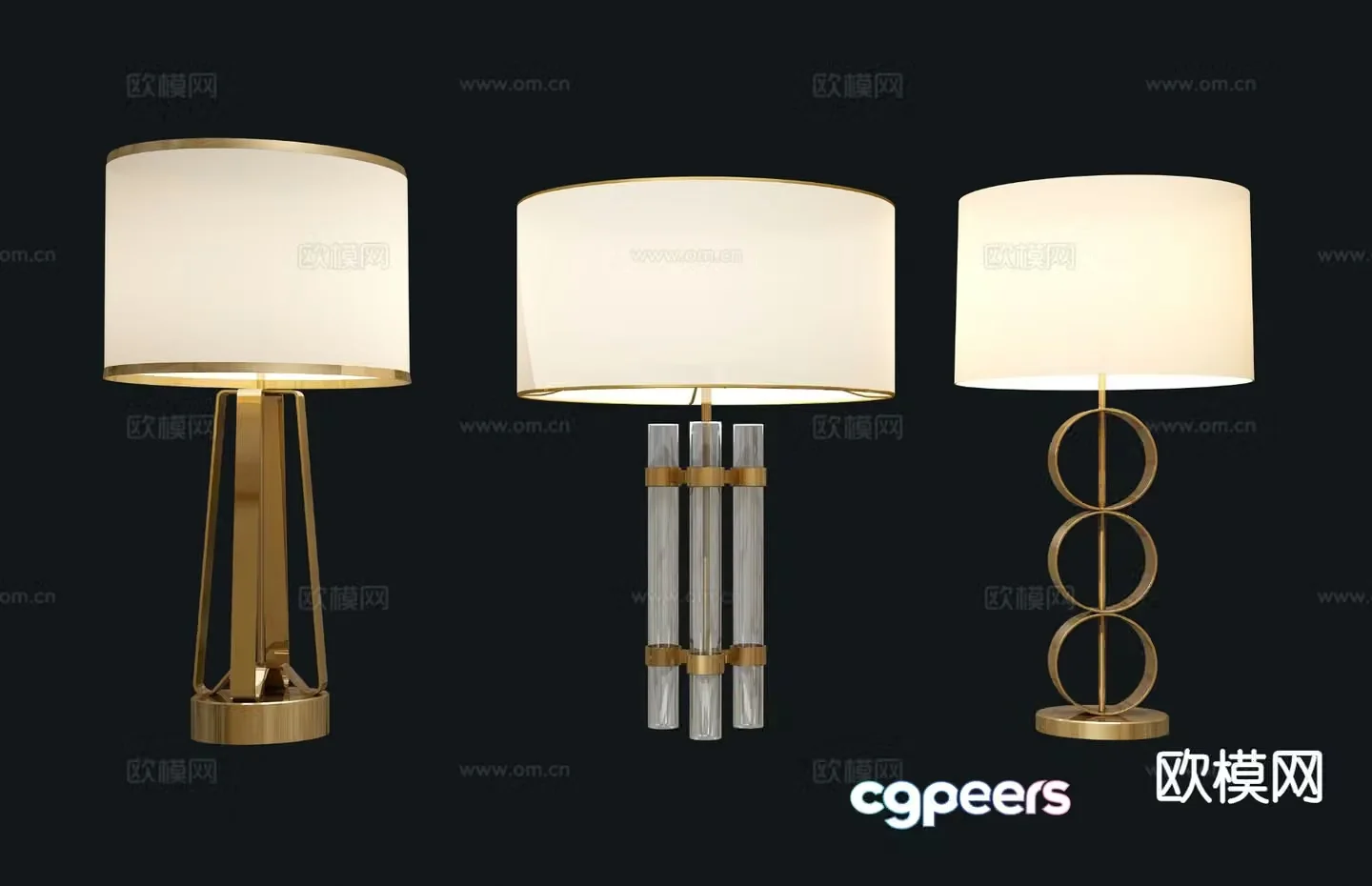 Light luxury table lamp 3D model