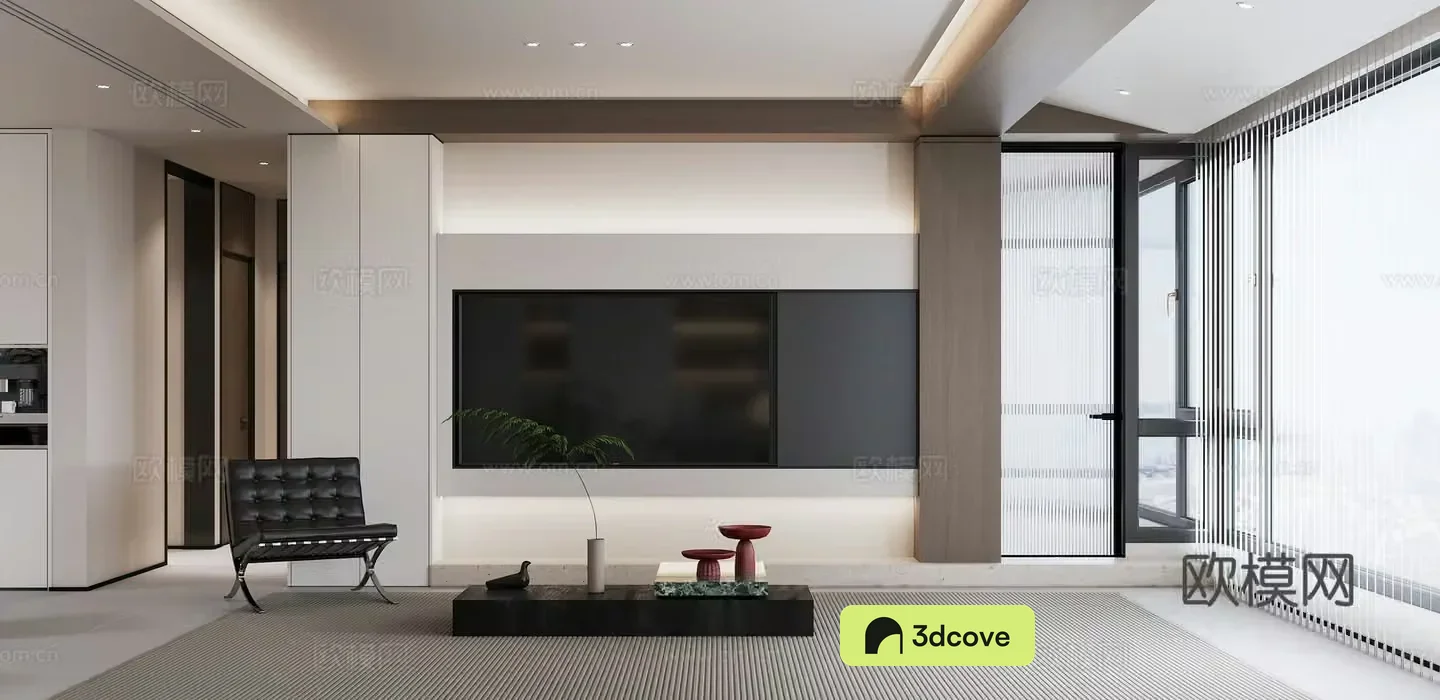 Modern black white and gray living and dining room kitchen dining table and chair sofa