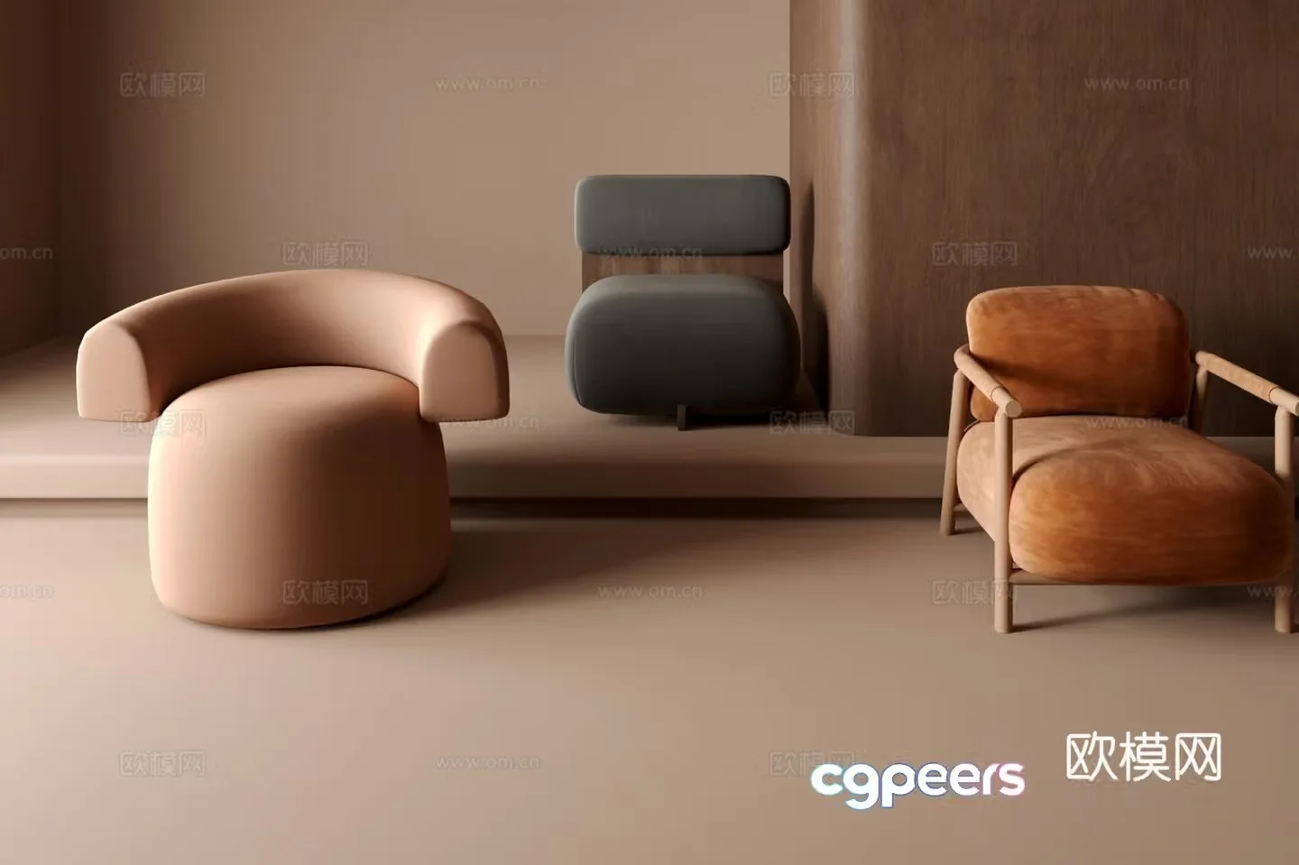 Single sofa 3d model