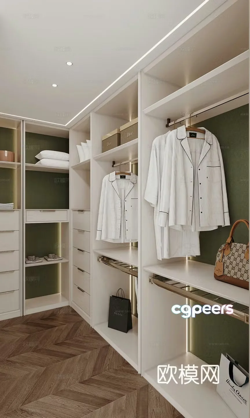 Master bedroom cloakroom 3d model