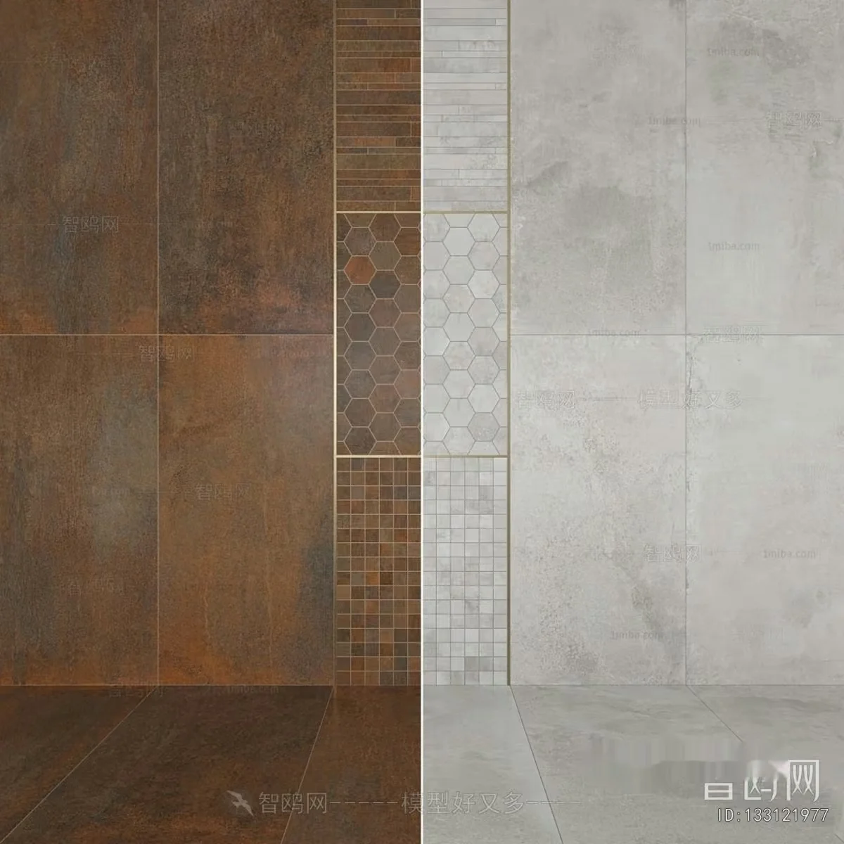Modern Tile Design 3D Model – 2685 – VRAY Render
