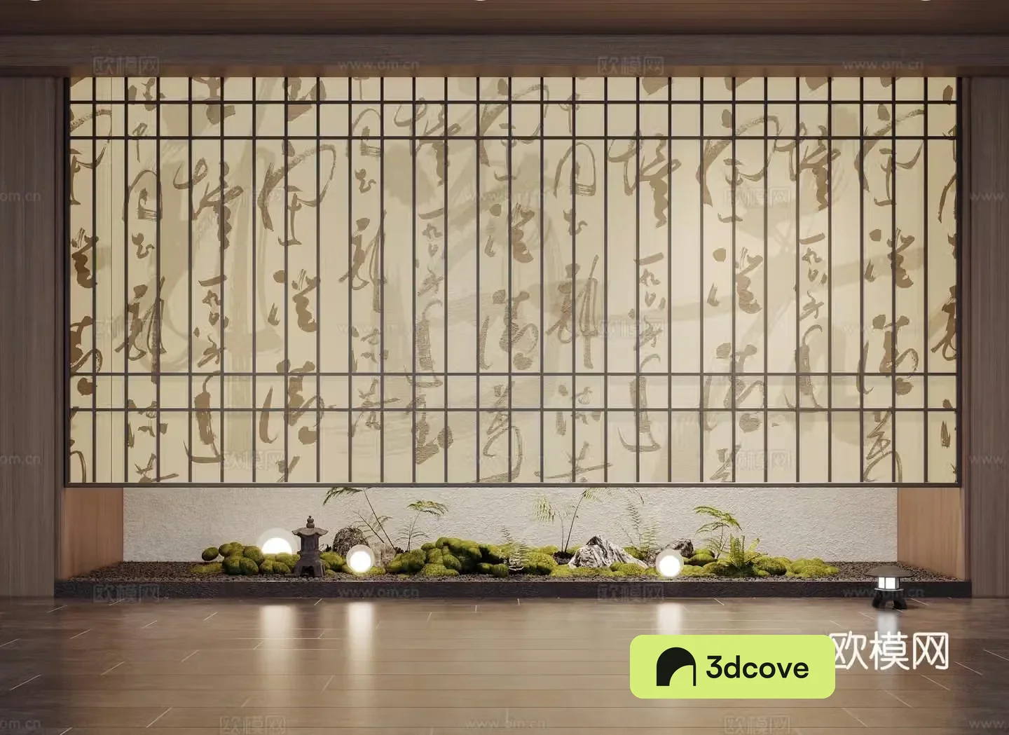 Indoor landscape DuPont paper partition plant landscaping