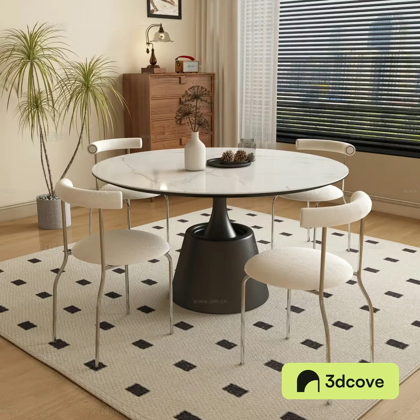 Medieval style dining table and chairs round dining table