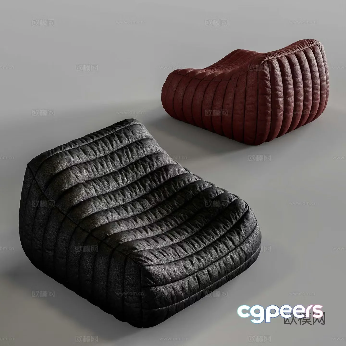 Modern beanbag sofa 3d model