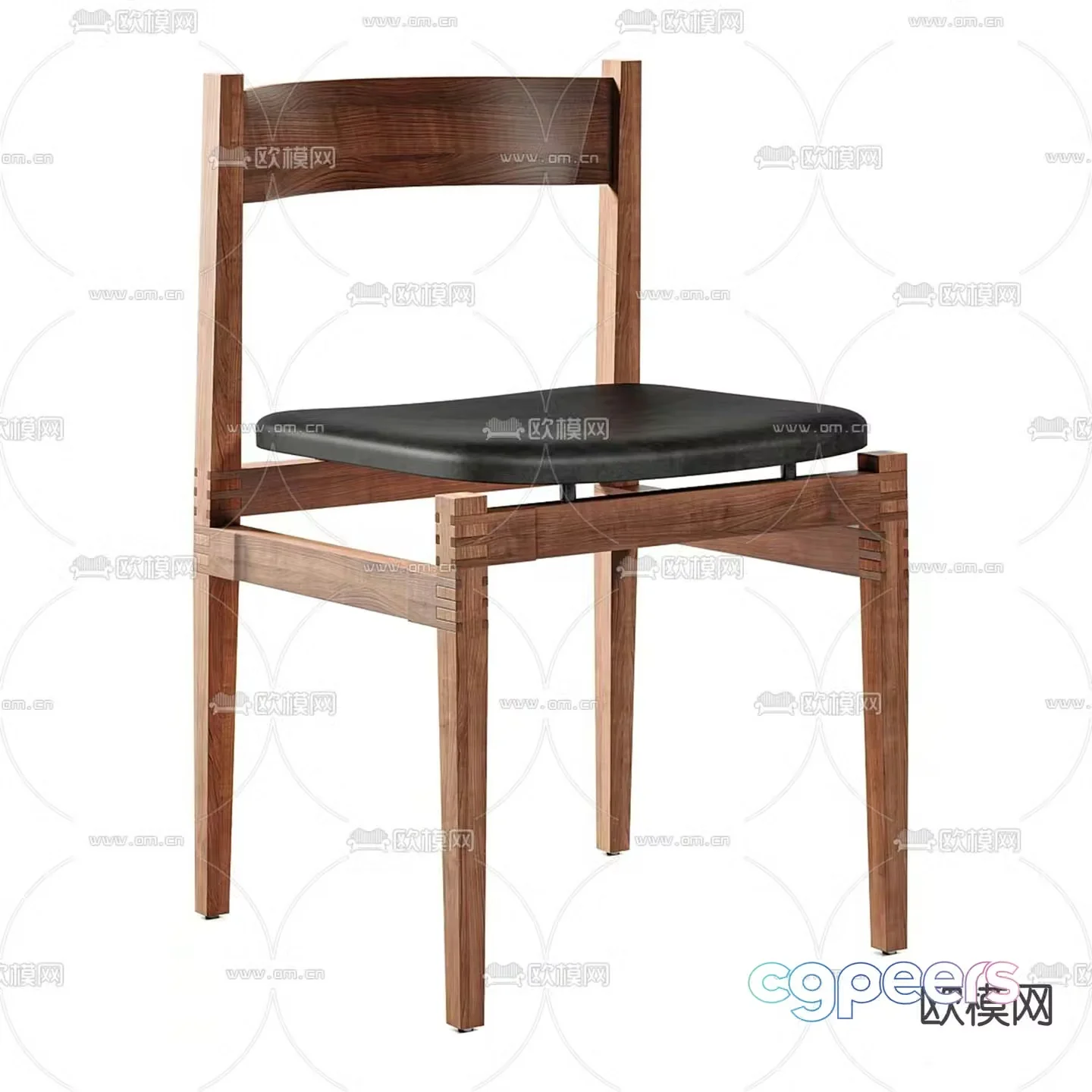 AMBROGIO chair single chair dining chair 3d model