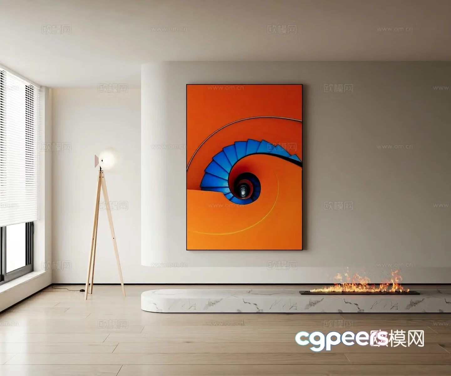 Modern decorative painting 3d model