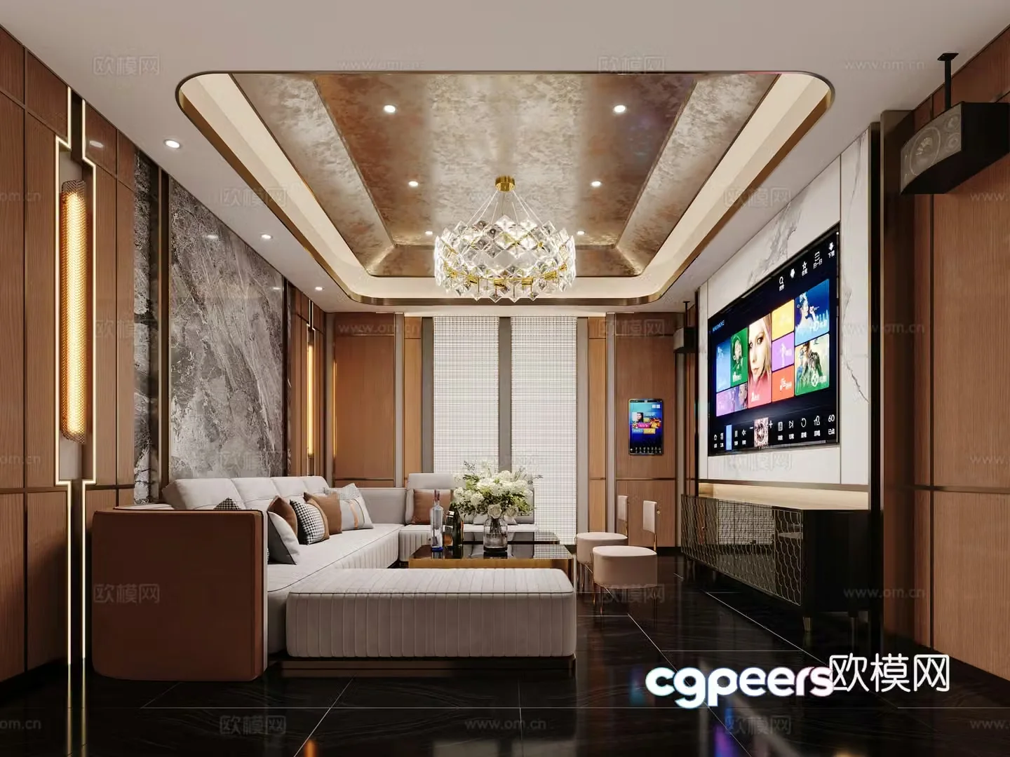 Light luxury KTV box 3D model