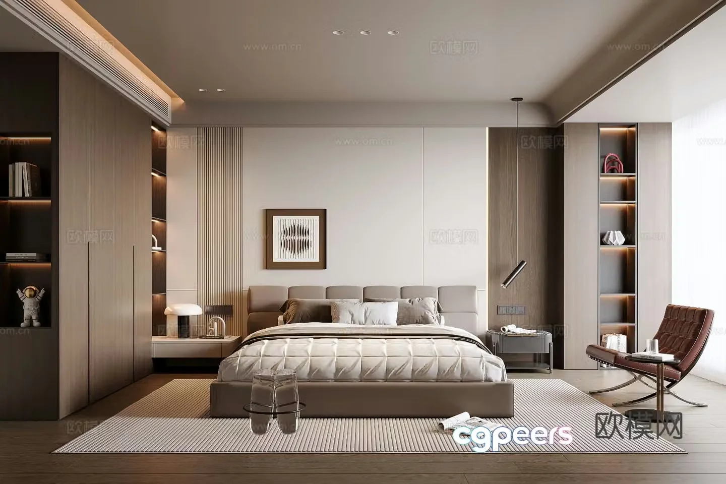Italian bedroom master bedroom 3d model