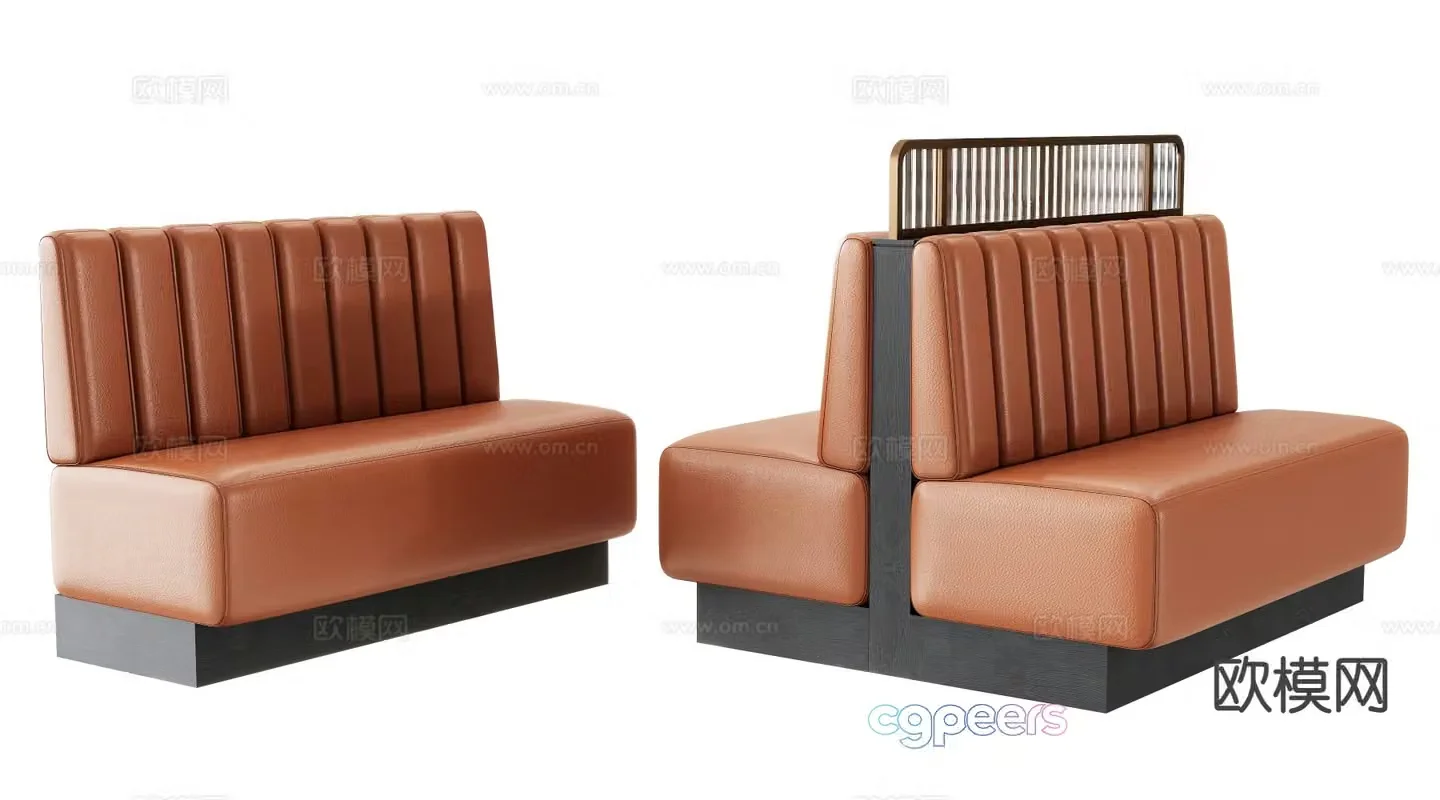 Card seat sofa backrest sofa 3d model