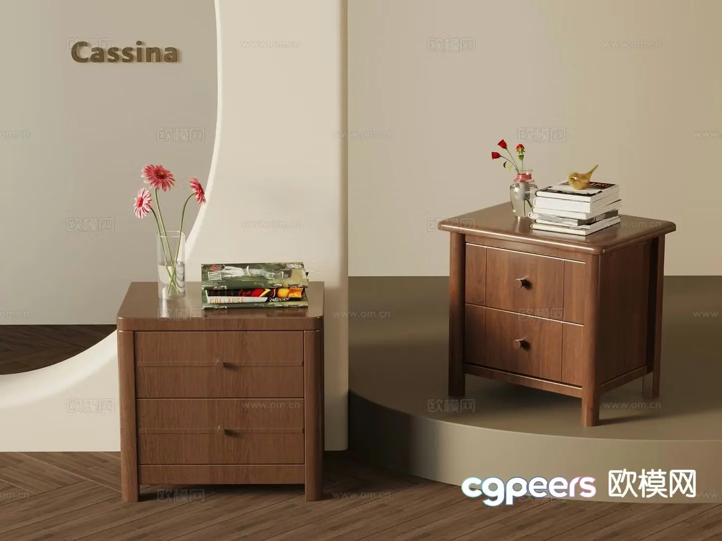 Chinese bedside table 3d model