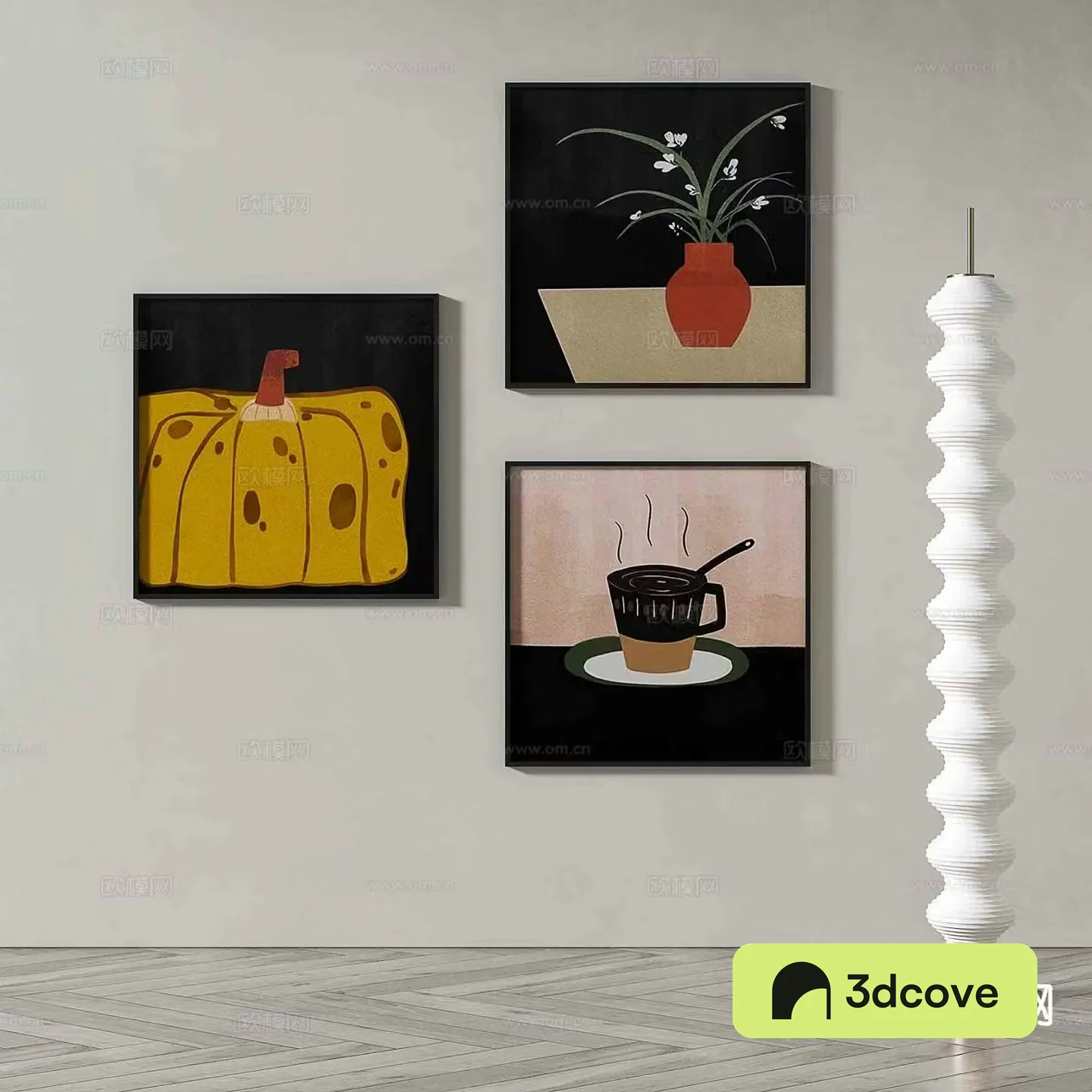 Wabi-sabi art painting cartoon painting decorative painting