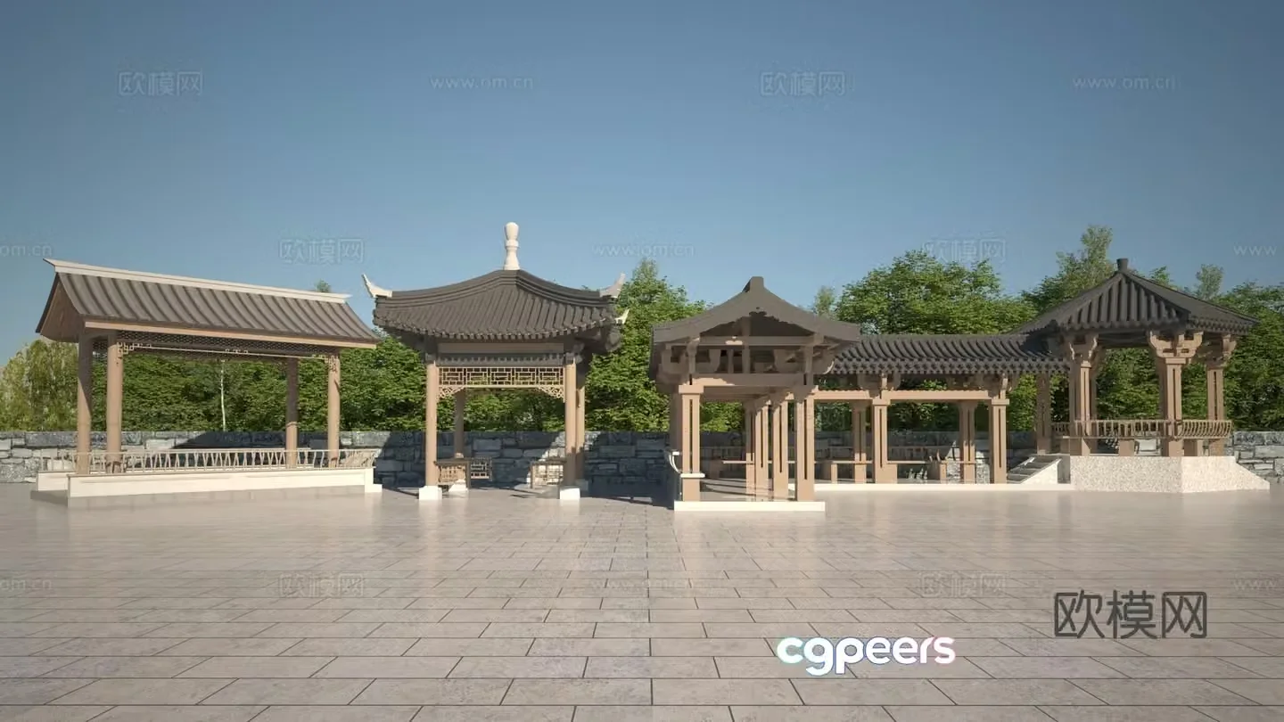 Chinese pavilion 3D model