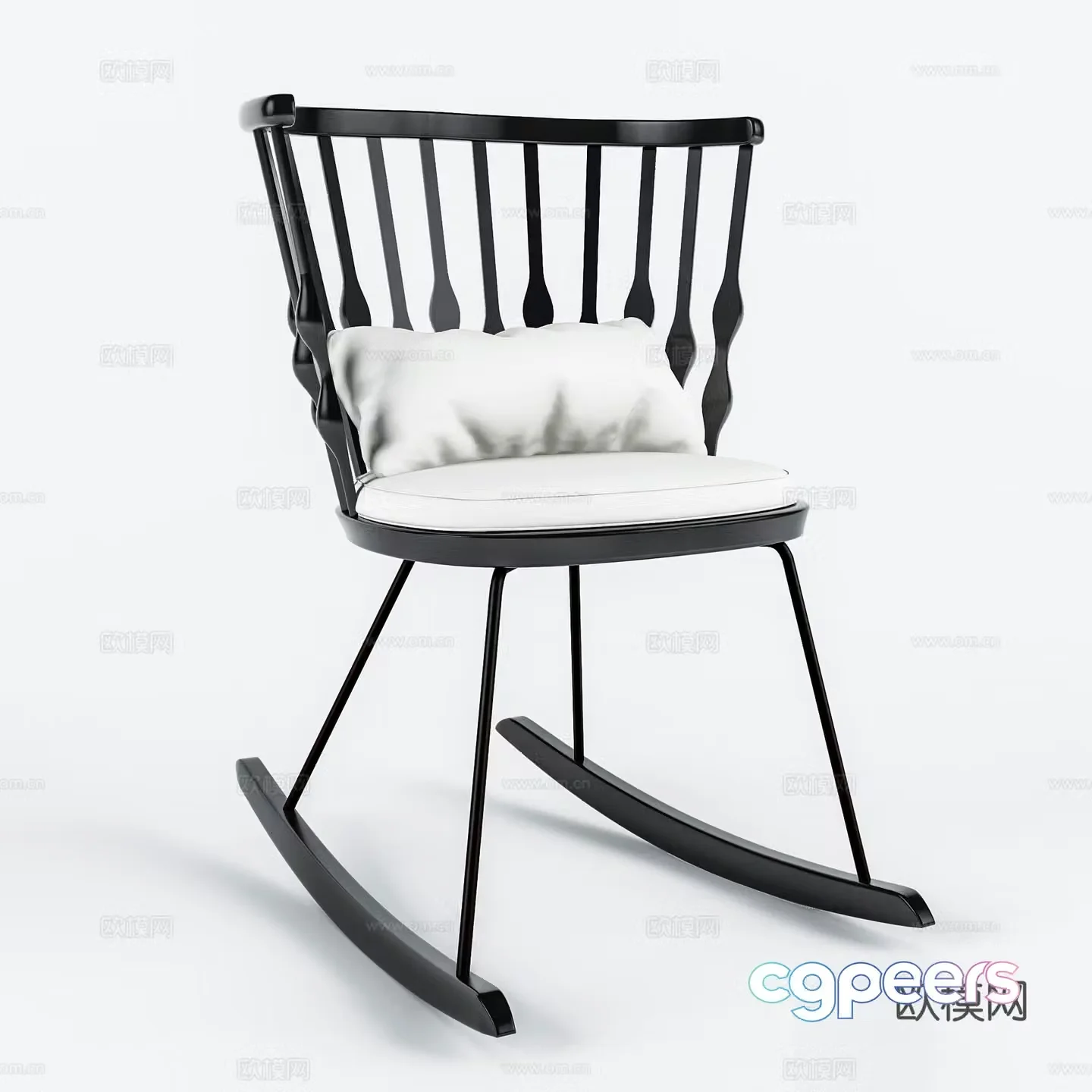 Modern outdoor chair rocking chair book chair 3d model
