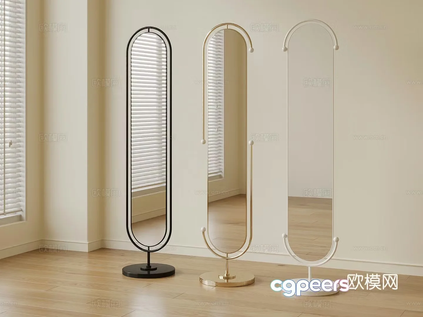 Modern mirror dressing mirror full-body mirror 3d model