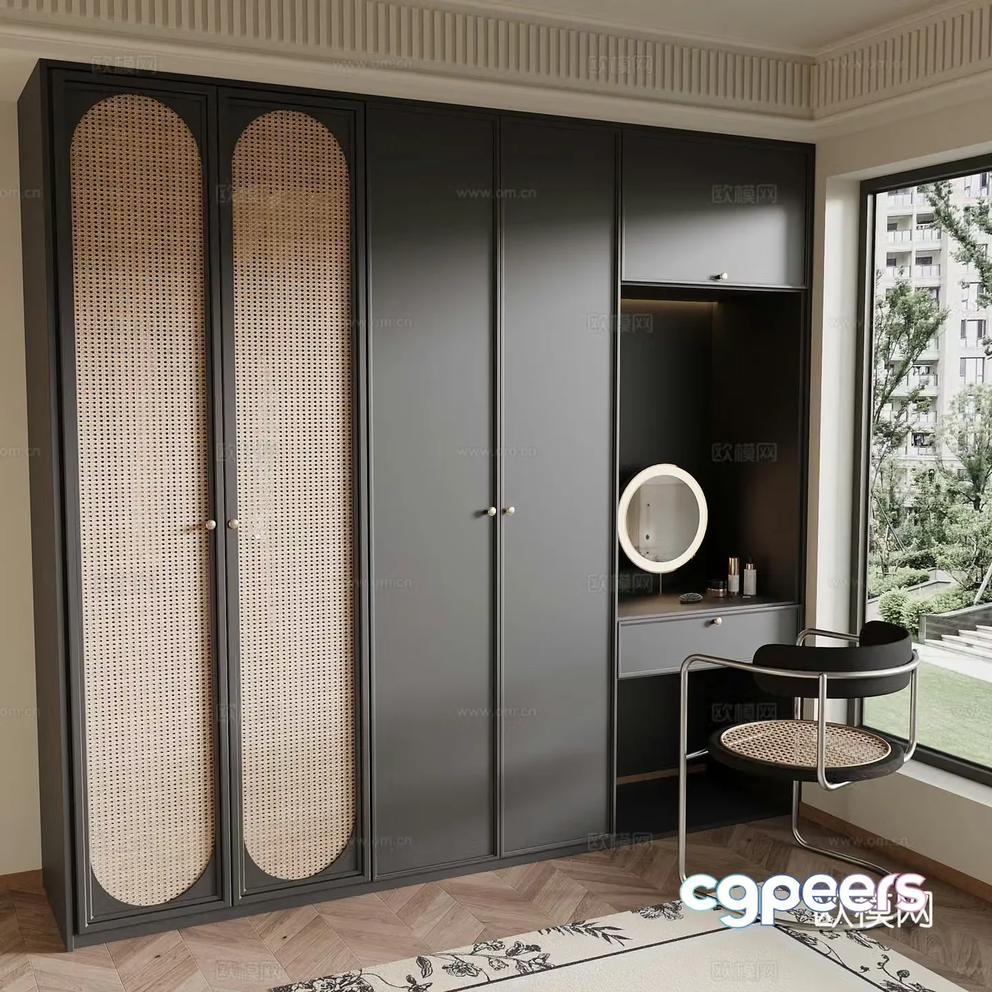 Modern wardrobe 3d model